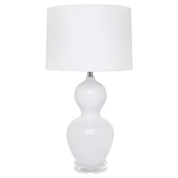 A white Bronte table lamp by Cafe Lighting and Living